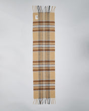 Load image into Gallery viewer, LANIFICIO DEL PERU BROWN CHECKED WOOL SCARF