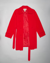 Load image into Gallery viewer, London Fog red belted trench coat