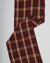 Load image into Gallery viewer, BURGUNDY CHECKED SCARF