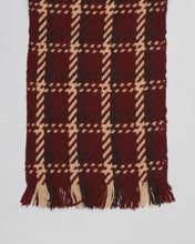 Load image into Gallery viewer, BURGUNDY CHECKED SCARF