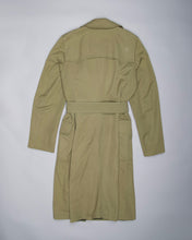 Load image into Gallery viewer, Olive belted '70s trench coat