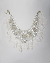 Load image into Gallery viewer, SILVER SEQUINNED BEADED FRINGED BOLERO