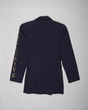 Load image into Gallery viewer, Navy Boxy fit Clips gold button blazer