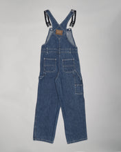 Load image into Gallery viewer, DKNY blue denim logo strap dungarees