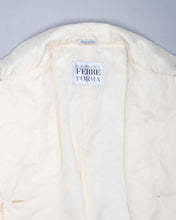Load image into Gallery viewer, Gianfrano Ferre cream quilted puffer style long coat