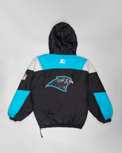 Load image into Gallery viewer, NFL PANTHERS BLACK/BLUE/GREY QUILTED OVERSIZED SPORTS TOP