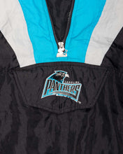 Load image into Gallery viewer, NFL PANTHERS BLACK/BLUE/GREY QUILTED OVERSIZED SPORTS TOP