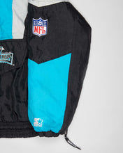 Load image into Gallery viewer, NFL PANTHERS BLACK/BLUE/GREY QUILTED OVERSIZED SPORTS TOP