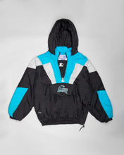 Load image into Gallery viewer, NFL PANTHERS BLACK/BLUE/GREY QUILTED OVERSIZED SPORTS TOP