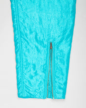 Load image into Gallery viewer, Turquoise blue casual fit high-waisted ski-bottoms
