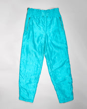Load image into Gallery viewer, Turquoise blue casual fit high-waisted ski-bottoms