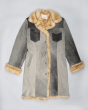 Load image into Gallery viewer, Faux Fur Lined Denim Coat
