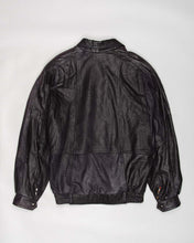 Load image into Gallery viewer, BLACK '80S CROCODILE PRINT SHOULDER PADS OVERSIZED FIT LONG SLEEVED JACKET