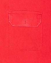 Load image into Gallery viewer, Red corduroy oversized long sleeved shirt
