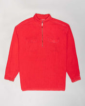 Load image into Gallery viewer, Red corduroy oversized long sleeved shirt
