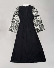 Load image into Gallery viewer, Carla Jane &#39;70s black/white abstract fit and flare dress
