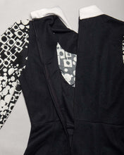 Load image into Gallery viewer, Carla Jane &#39;70s black/white abstract fit and flare dress
