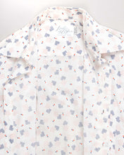 Load image into Gallery viewer, White  '80s abstract patterned long sleeved shirt