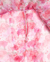 Load image into Gallery viewer, Pink floral pleated peplum high waisted mini skirt