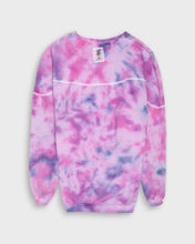 Load image into Gallery viewer, Pink Purple Tie-dye Graphic Print Round Neck Oversized Sweatshirt