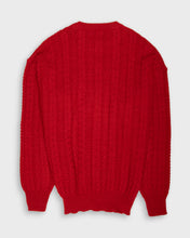 Load image into Gallery viewer, Red Cable-Knit Jumper