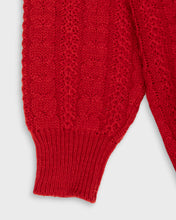 Load image into Gallery viewer, Red Cable-Knit Jumper