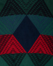 Load image into Gallery viewer, Triangle print green red '80s jumper