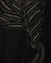 Load image into Gallery viewer, Black and silver sequin '80s fringed party dress