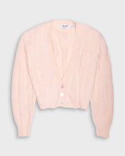 Load image into Gallery viewer, Peach pink &#39;80s cropped wool buttoned cardigan
