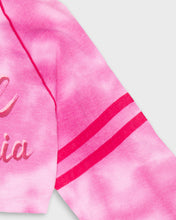 Load image into Gallery viewer, Hot pink '90s cropped tie-dye long sleeve hoodie