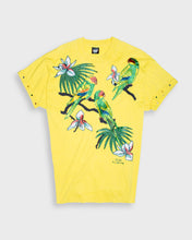 Load image into Gallery viewer, YELLOW GLITTERY PARROTS T-SHIRT