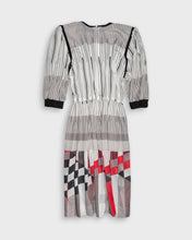 Load image into Gallery viewer, 80&#39;s striped puff sleeve dress
