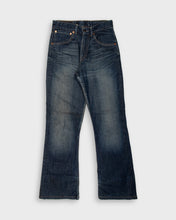 Load image into Gallery viewer, Faded dark blue high waisted bootcut 525 Levi&#39;s Jeans
