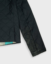 Load image into Gallery viewer, Salvatore Ferragamo quilted navy silk jacket