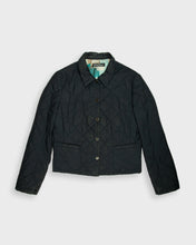 Load image into Gallery viewer, Salvatore Ferragamo quilted navy silk jacket
