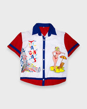 Load image into Gallery viewer, Multicoloured graphic print button down short sleeve shirt