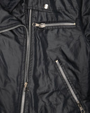 Load image into Gallery viewer, Black waterproof cropped biker jacket
