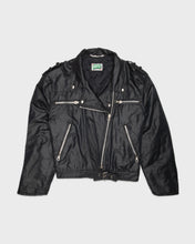 Load image into Gallery viewer, Black waterproof cropped biker jacket