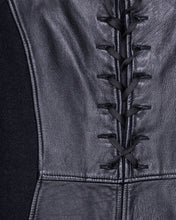 Load image into Gallery viewer, '90s black leather panelled bodycon dress