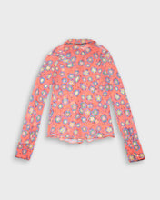 Load image into Gallery viewer, Multicoloured floral '90s mesh long sleeve shirt