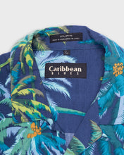 Load image into Gallery viewer, Blue palm trees Hawaiian shirt