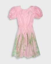 Load image into Gallery viewer, Bubblegum pink fairy dress with leafy stencil patterns