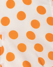 Load image into Gallery viewer, Off white dress with orange polka dot print
