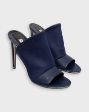 Load image into Gallery viewer, Balenciaga Navy Neoprene Glove Open Toe Mules