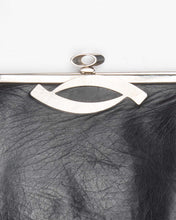 Load image into Gallery viewer, Black leather thin strap shoulder bag