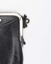 Load image into Gallery viewer, Black leather thin strap shoulder bag
