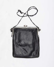 Load image into Gallery viewer, Black leather thin strap shoulder bag