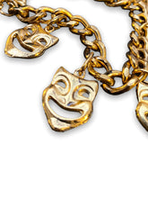 Load image into Gallery viewer, Gold Joker Face pendant charm bracelet
