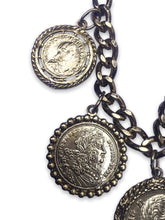 Load image into Gallery viewer, Gold Coin Pendant Chain Bracelet