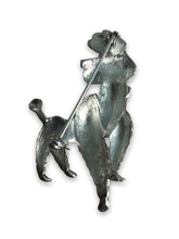 Load image into Gallery viewer, Silver poodle vintage brooch